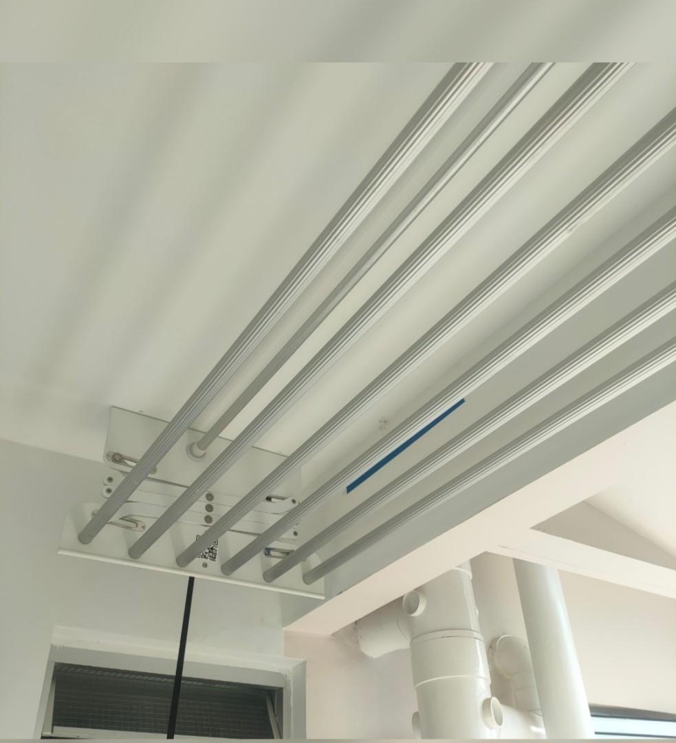 BTO HDB Retractable laundry Hanger Rack (Brand New), Furniture & Home