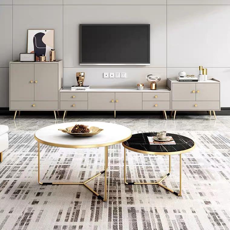 Champagne TV Console Furniture Home Living Furniture TV