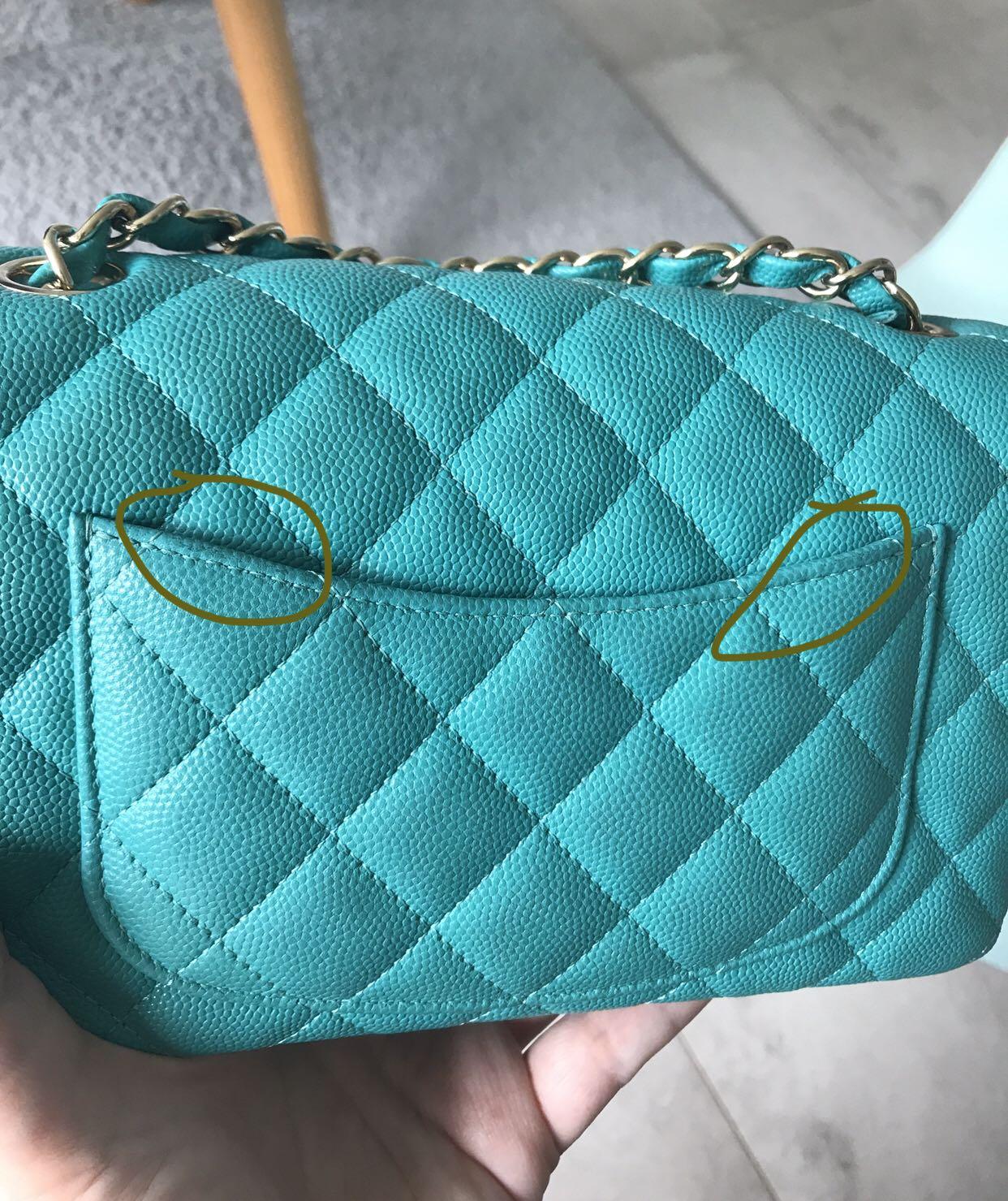 CHANEL 17C Mini Caviar Turquoise Rectangular, Luxury, Bags & Wallets on  Carousell
