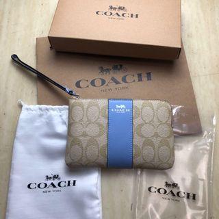 Coach零錢小手拿包（天藍色）