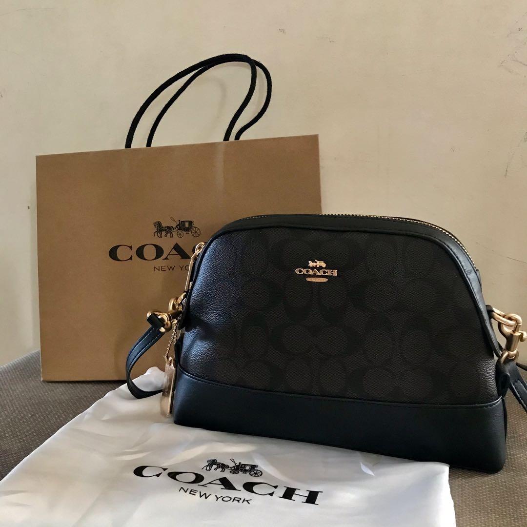 Coach dome hotsell crossbody black