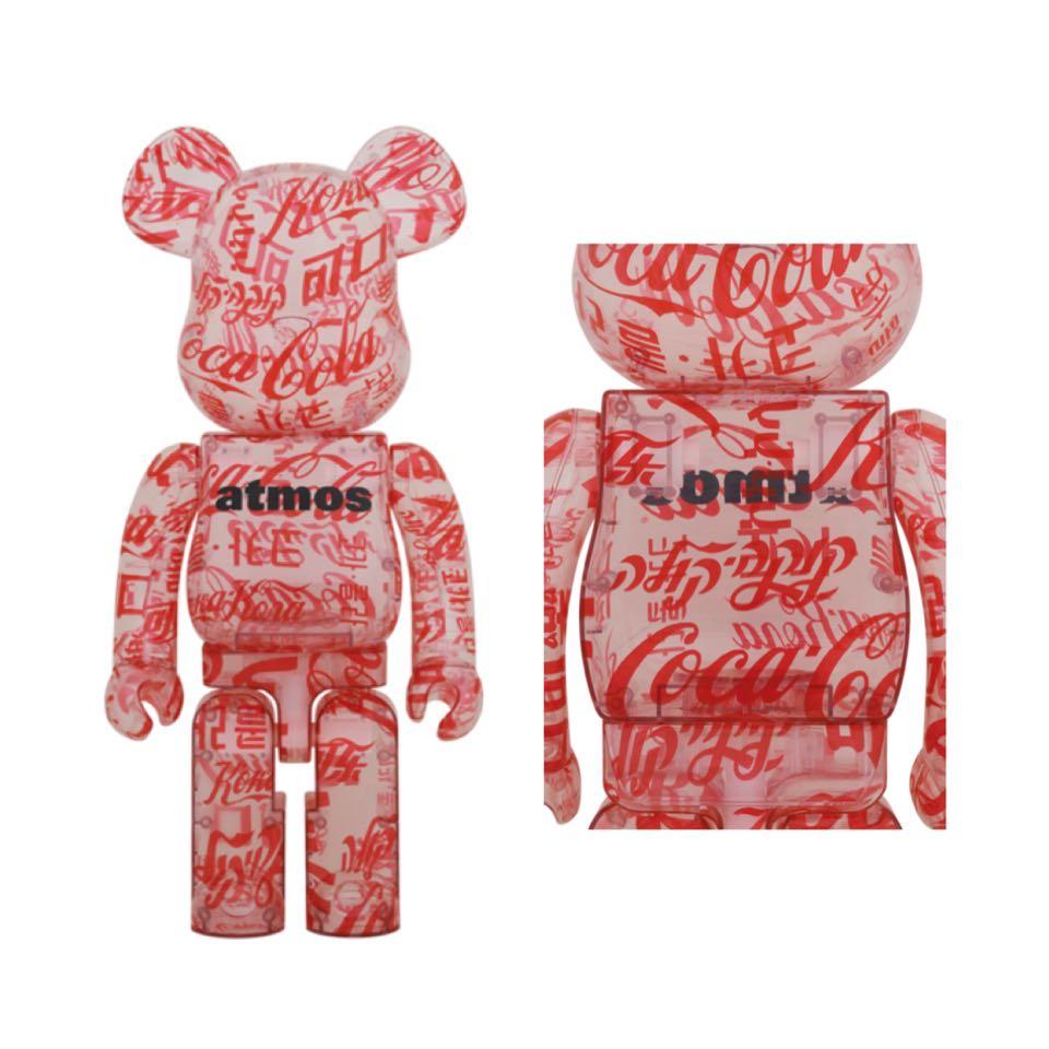 BE@RBRICK atmos×Coca-Cola CLEAR RED1000％-