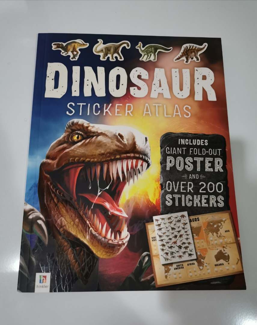Dinosaur Sticker Atlas, Hobbies & Toys, Books & Magazines, Children's