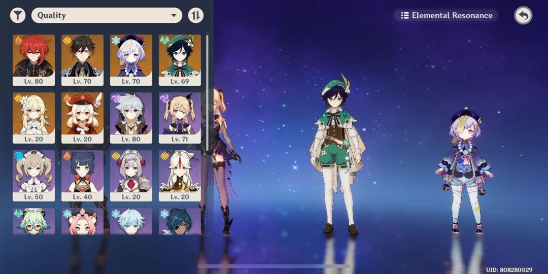 GENSHIN IMPACT With 8 5stars (Category: Others) located in Iloilo. Submitted by bbz0611 (Listing ID 1077900733, Image 1). Description: 5 star. Zhong li Constellation 1 Diluc QiQi Venti Klee+skyward atlas 4stars Razor Fishcil Both C4 ALL OTHER CHARACTERS have high constellation Message me for more details.