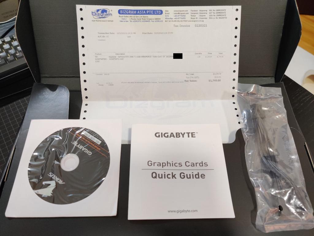 Gigabyte GeForce RTX 2080 Ti Windforce OC 11G