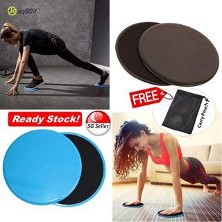 Gliding Disc Exercise Sliding Discs Set of 2 - Fitness Plate Core Slider Slide Glide Disc For Yoga Gym Full Body Workout