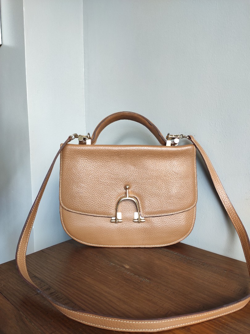 Hermes messenger bag brown leather shoulder sling mens womens unisex