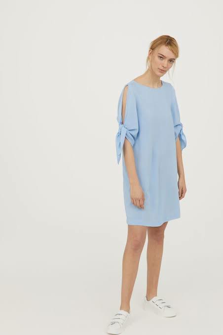 H&m tie sleeve top dress