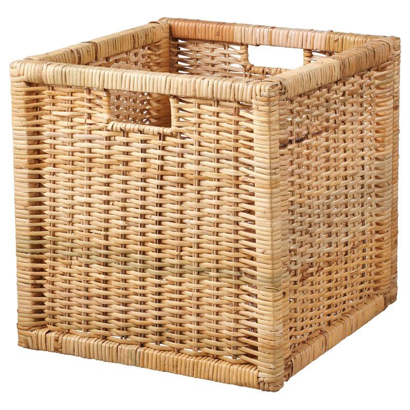 Ikea straw storage boxes 4, Furniture & Home Living, Home Improvement