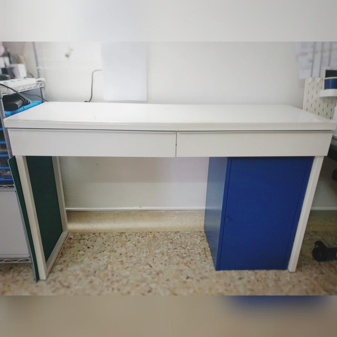 Ikea White Gloss Study Desk Furniture Tables Chairs On Carou Ikea White Gloss Study Desk Furniture