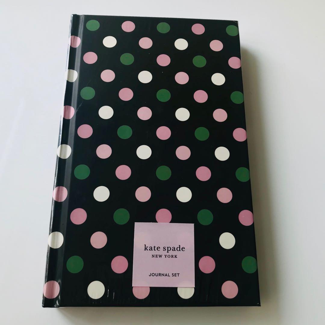 新】Kate Spade ♠️ Journal Set 圓點筆記簿/文本套裝(1套2本), 興趣及遊戲, 手作＆自家設計, 文具- Carousell