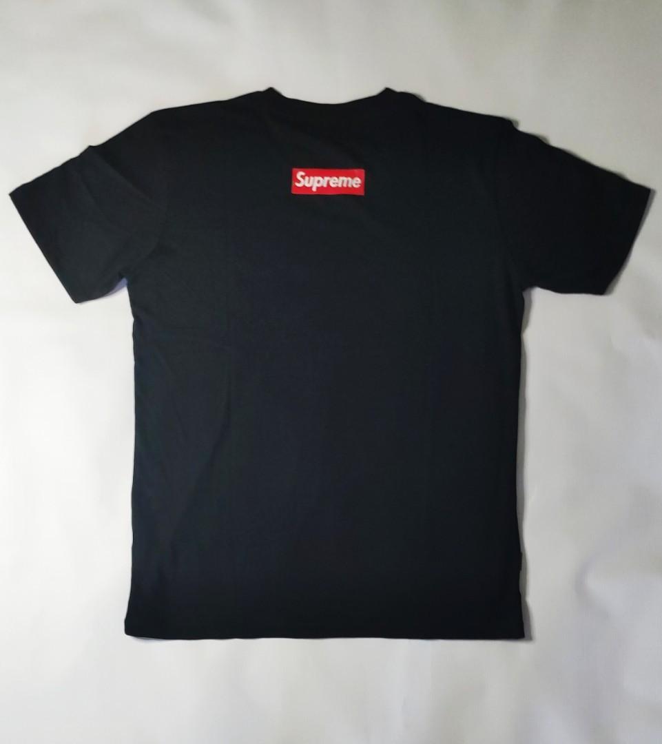 Supreme t shirt hotsell black and red