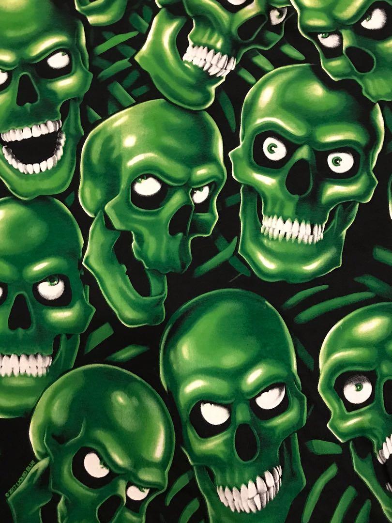 Green skull discount pile