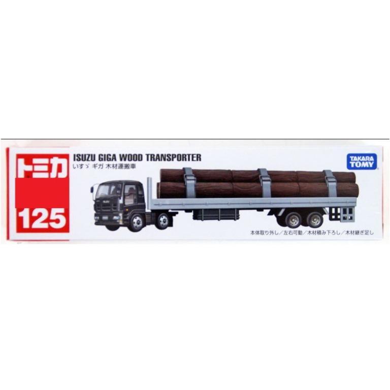 Long Type Tomica 長型車網上優惠價 全新正版tomica 125 木材運搬車isuzu Giga Wood Trailer Timber Transporter 興趣及遊戲 玩具 遊戲類 Carousell