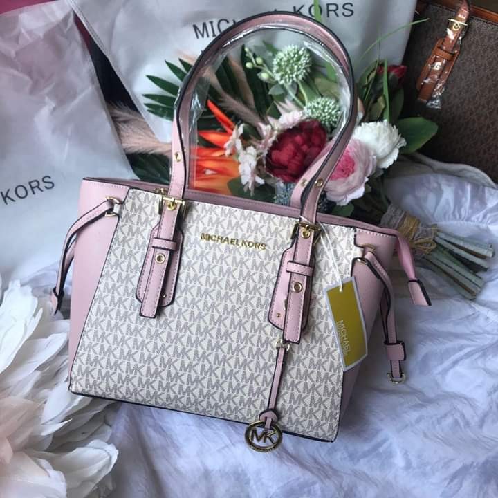 MK Sling bag pink & white combi Restock