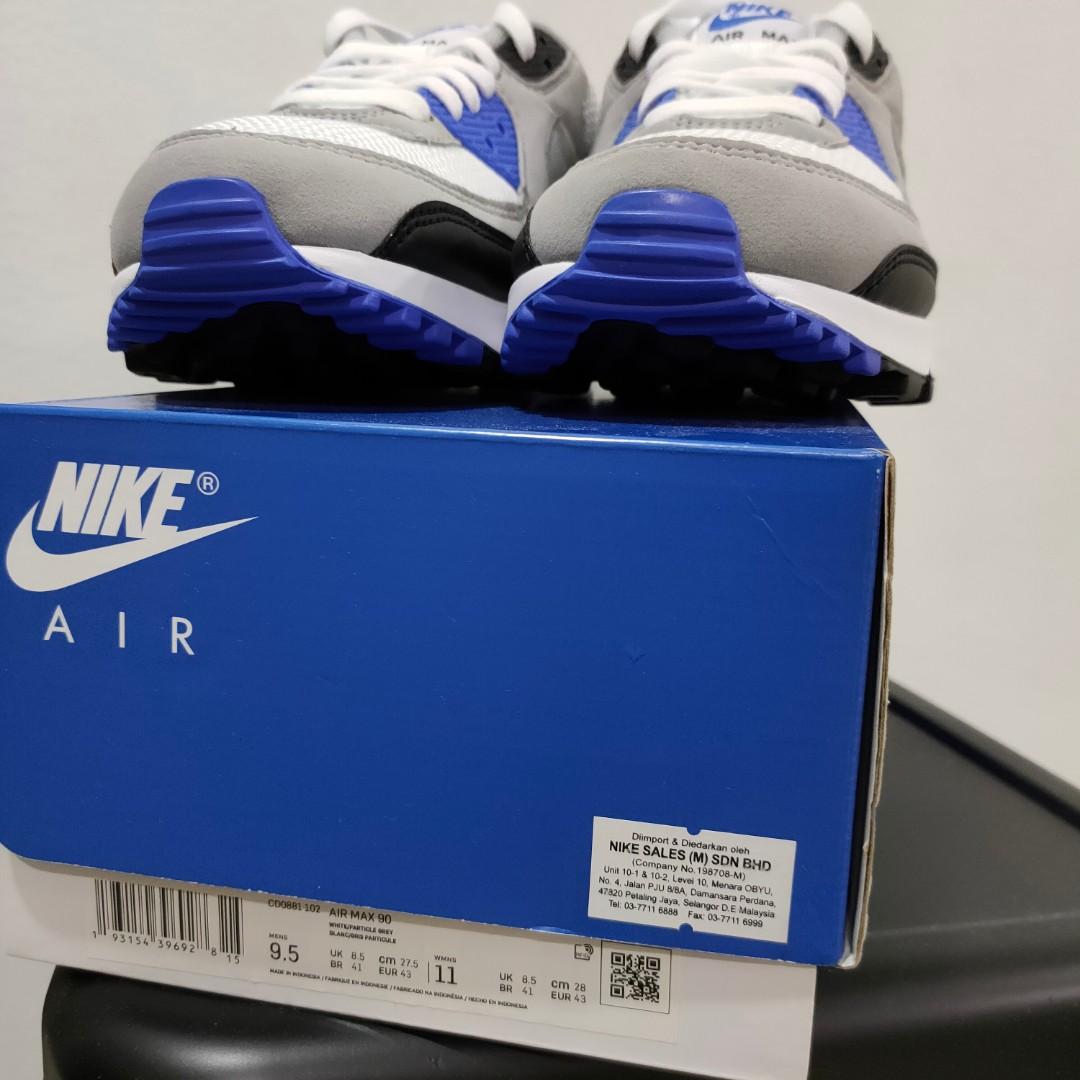 NIKE AIR MAX 90 HYPER ROYAL PARTICLE GREY 26.5cm - 通販 - presensi