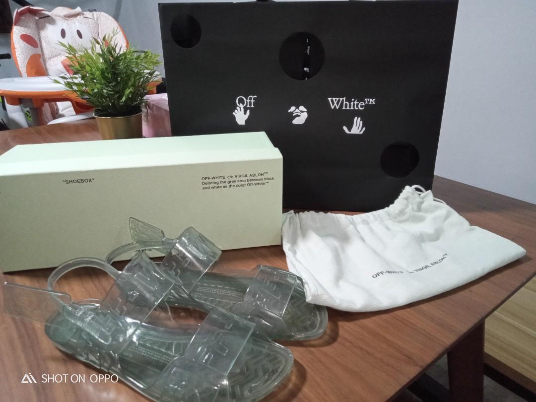 Off White Jelly Sandals Size Uk 3 36 Luxury Sneakers Footwear on Carousell