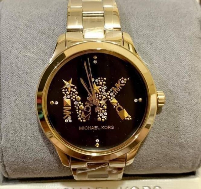 Orig Michael Kors MK6682 Runway Gold 