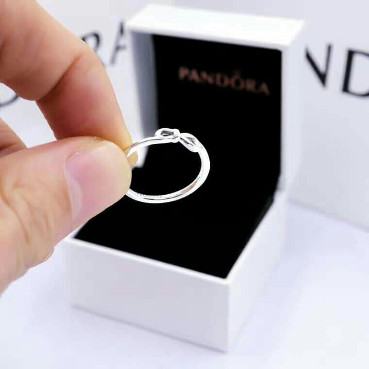 Pandora кольцо открытое бесконечность