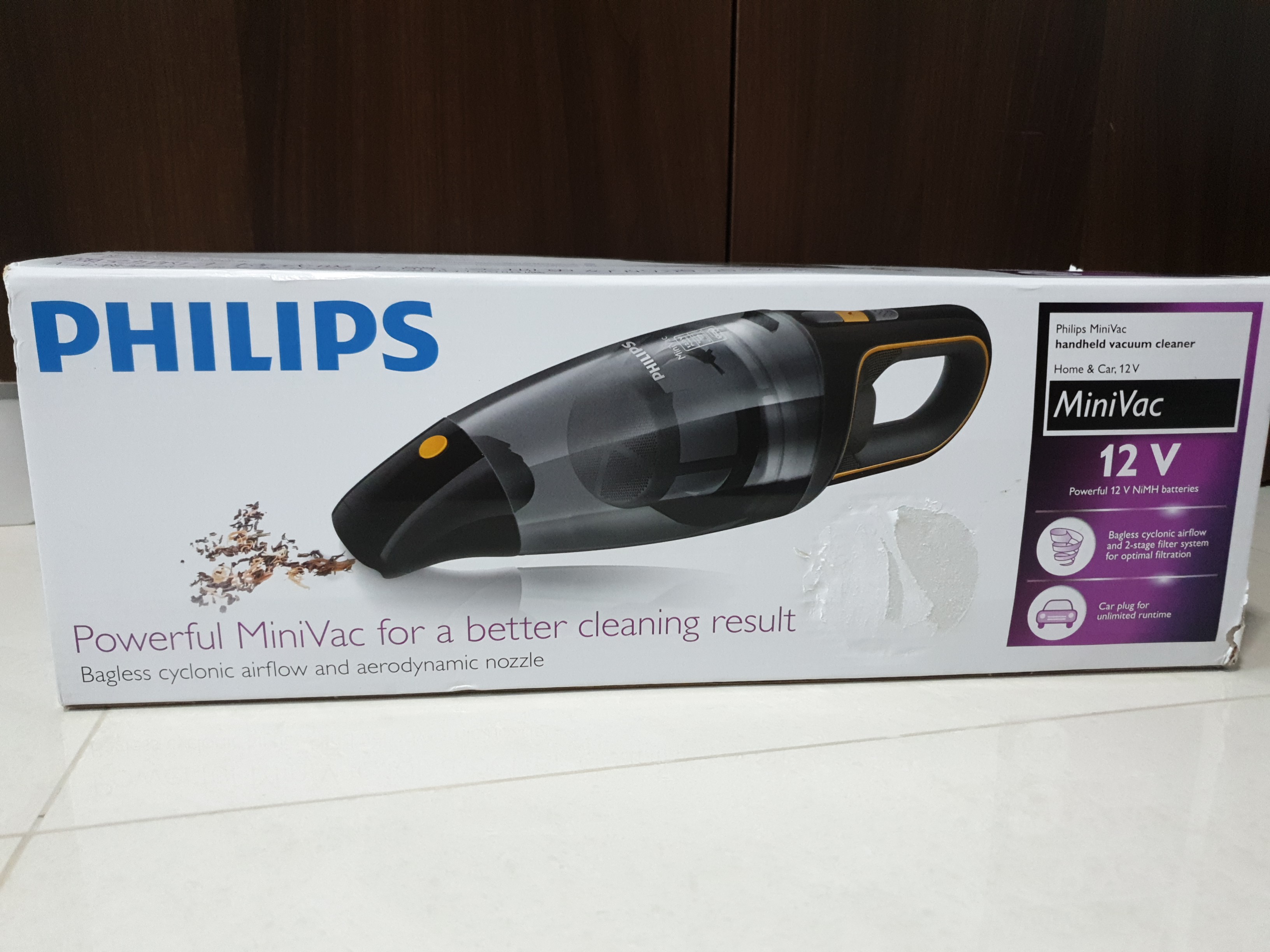 Philips MiniVac handheld vaccum cleaner 12V, TV & Home Appliances, Vacuum Cleaner & Housekeeping