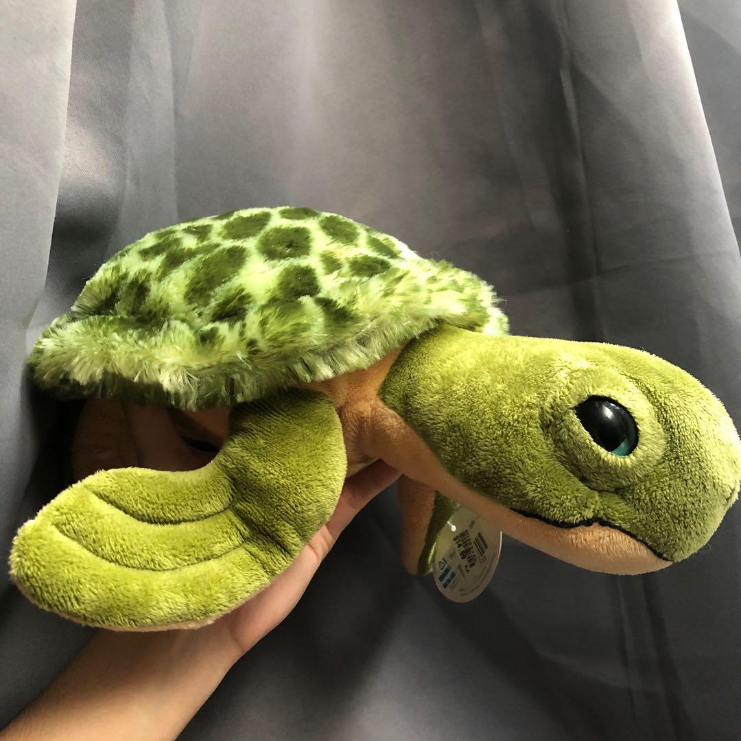 SeaWorld Plush Green Square Turtle Toy Soft Stuffed Animal NEW 5"x4.5" 