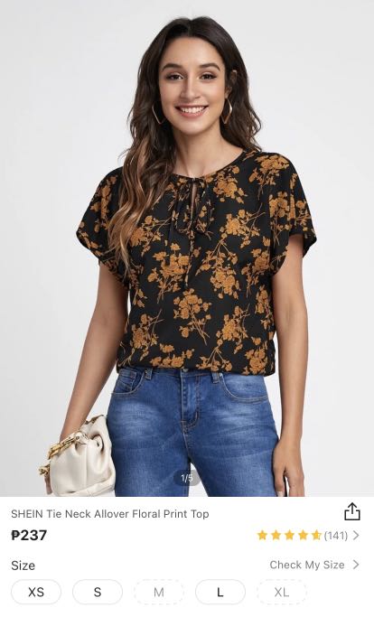 Shein blouse top Women s Fashion Tops Blouses on Carousell