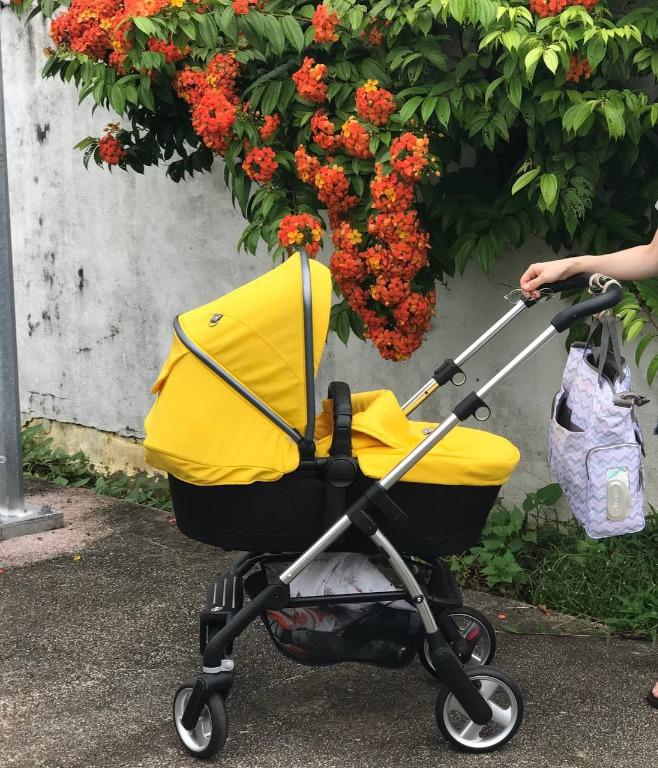 Yellow silver cross sales pram