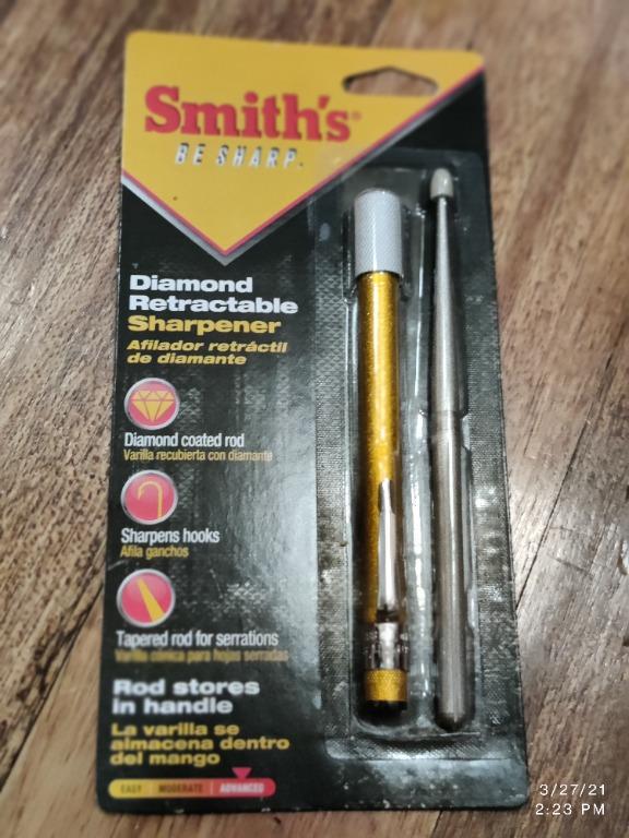 Smith's Diamond Knife Sharpener (Category: Hiking & Camping) located in Marikina City. Submitted by acerrace (Listing ID 1077840478, Image 1). Description: Original Smith's Diamond knife sharpener. For both flat and serrated edges. Also sharpens hooks..