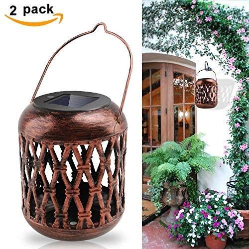 Solar Lantern Outdoor Hanging 10 Lumens, White Outdoor Candle Lanterns For Patio