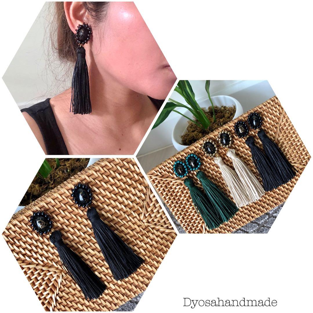 Tassel Beach Earrings (Category: Other Accessories) located in Cebu City. Submitted by ddsecondselection (Listing ID 1077878847, Image 2). Description: Follow us on IG and FB @dyosahandmade.