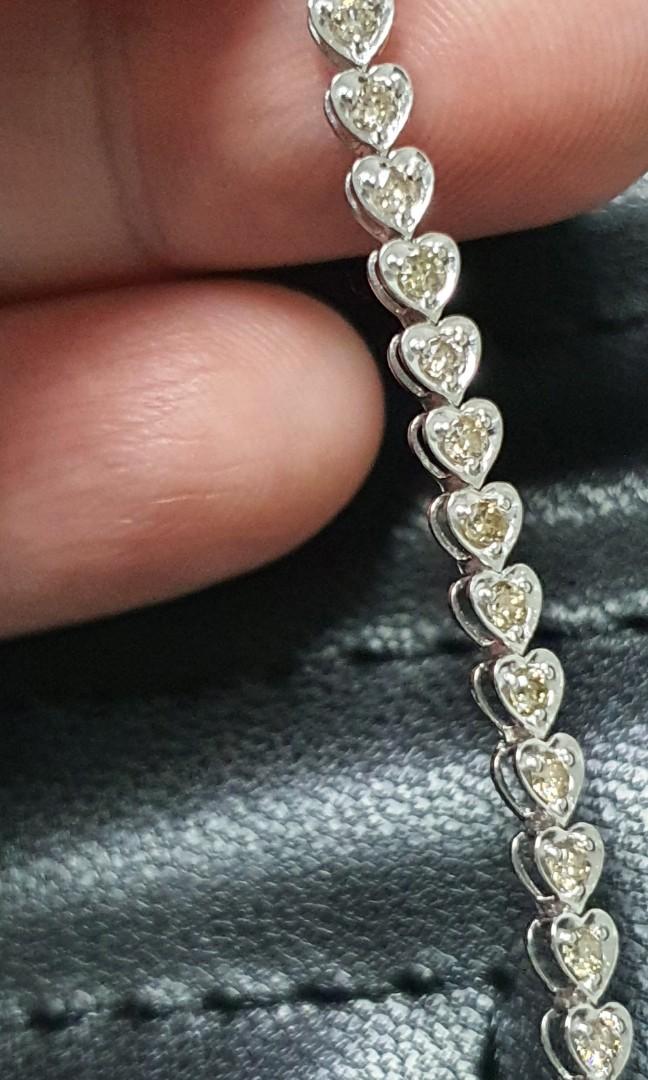 Heart shaped sales tennis bracelet