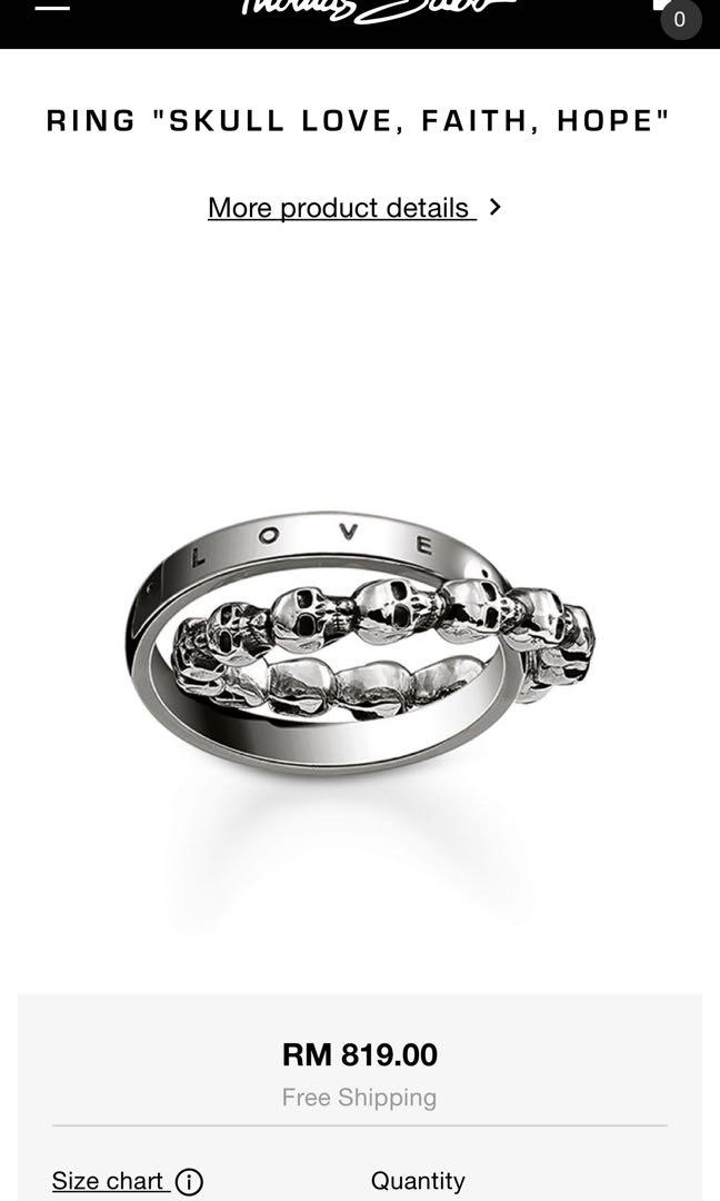 Thomas sabo love faith hope ring clearance