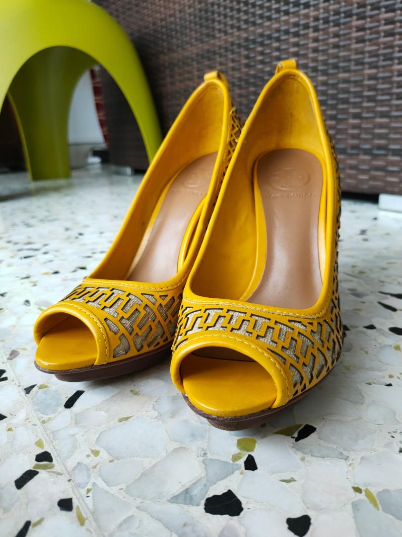 Tory burch peep toe heels top