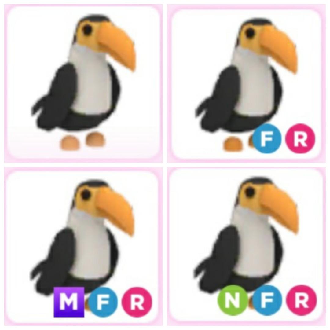 Toucan Norm Neon MFR Adopt me pet Roblox, Video Gaming,