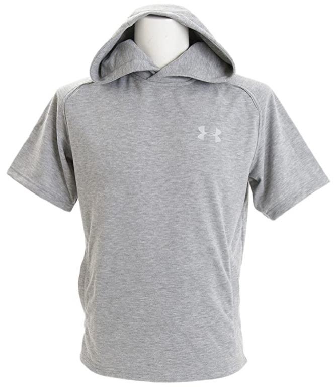 Under Armour Grey Sweatshirt (Baseball/Short Sleeve Hoodie, Men's