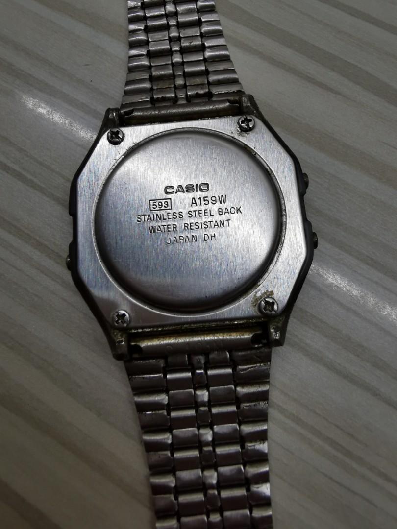 Casio 593 a159w stainless steel back water resistant japan new arrivals dh