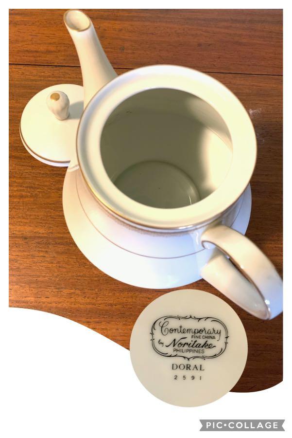 Vintage Noritake Black Doral edition Coffee Pot, Furniture & Home