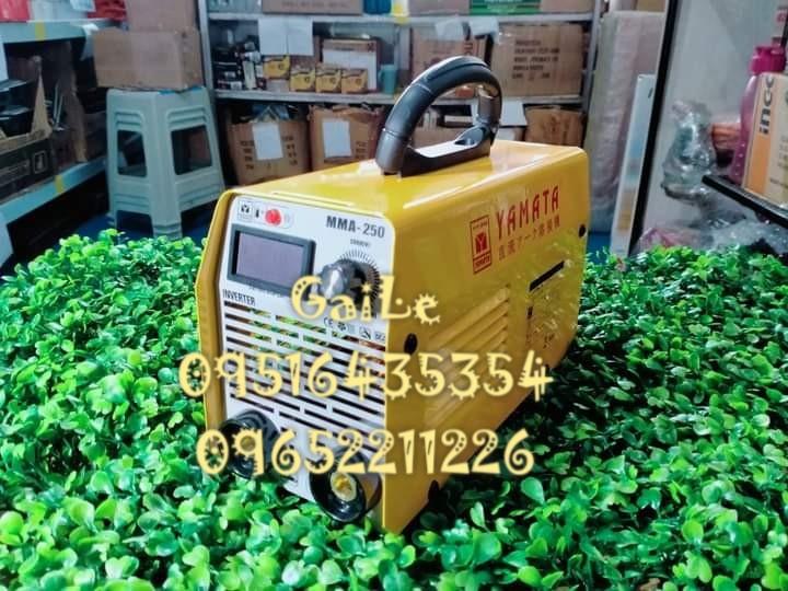 YAMATA 250A Arc Inverter Welding Machine with Hard Case (Category: Construction Tools & Equipment) located in Caloocan City. Submitted by abieghail (Listing ID 1077804312, Image 1). Description: YAMATA Japan 250A Heavy Duty Inverter Type Welding Machine (with Hardcase) Japan brand Lightweight and Portable Guaranteed Energy Saver Fast Selling Brand Highly recommended for personal and business use Technical Specification for 250A: Model: YT-MMA-250