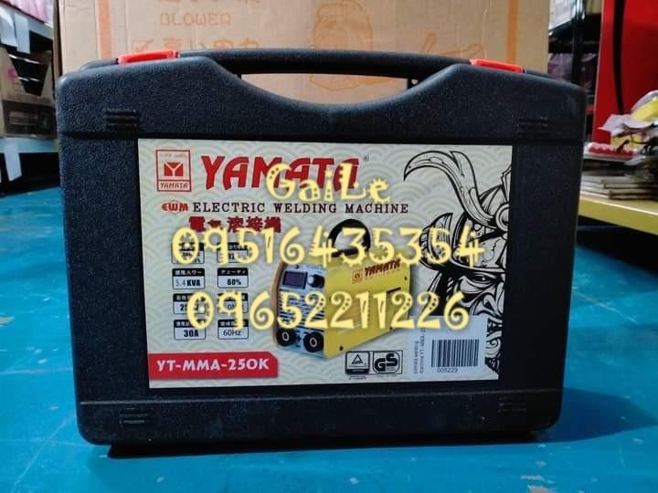 YAMATA 250A Arc Inverter Welding Machine with Hard Case (Category: Construction Tools & Equipment) located in Caloocan City. Submitted by abieghail (Listing ID 1077804312, Image 3). Description: YAMATA Japan 250A Heavy Duty Inverter Type Welding Machine (with Hardcase) Japan brand Lightweight and Portable Guaranteed Energy Saver Fast Selling Brand Highly recommended for personal and business use Technical Specification for 250A: Model: YT-MMA-250