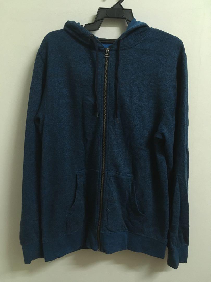 Zine Hooligan Ocean Speckle Blue Zip Up Hoodie