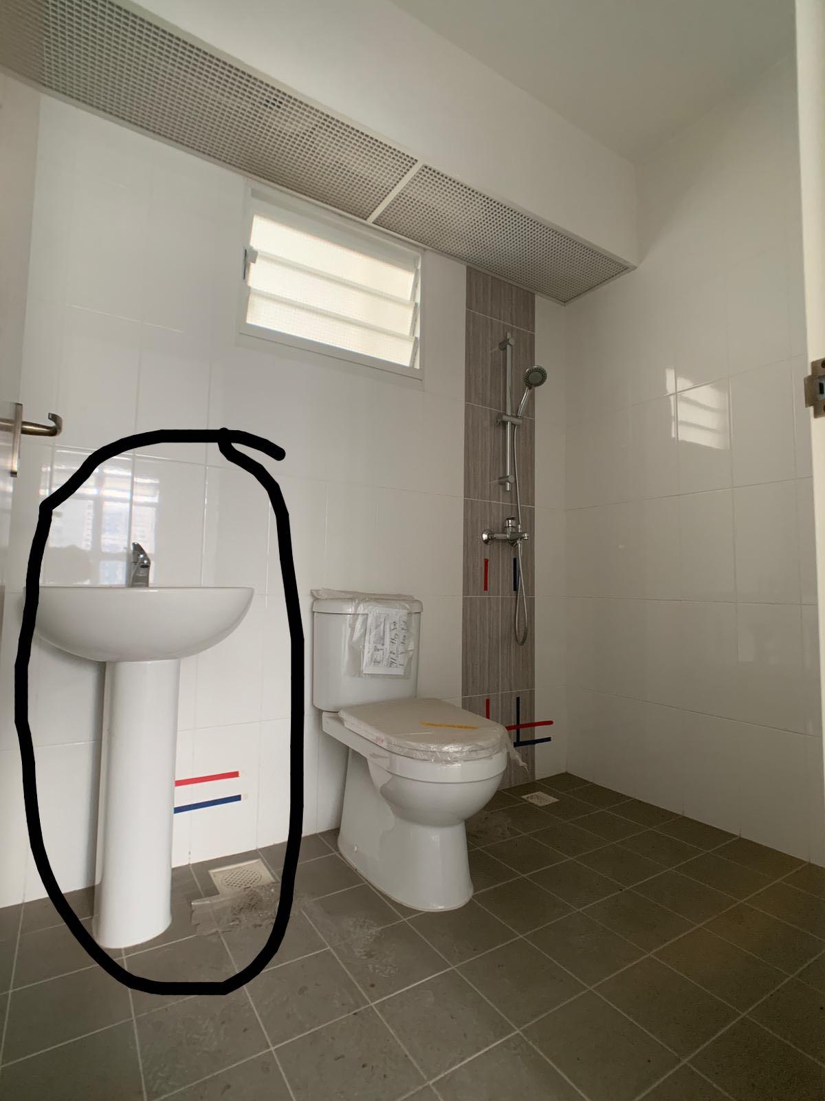 2X HDB BTO Toilet Sink and Tap, Furniture & Home Living, Bathroom