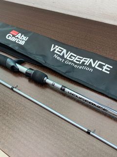 Abu Garcia Vengeance 6'6” Medium 2 Piece Casting Rod with Bag, Sports  Equipment, Fishing on Carousell