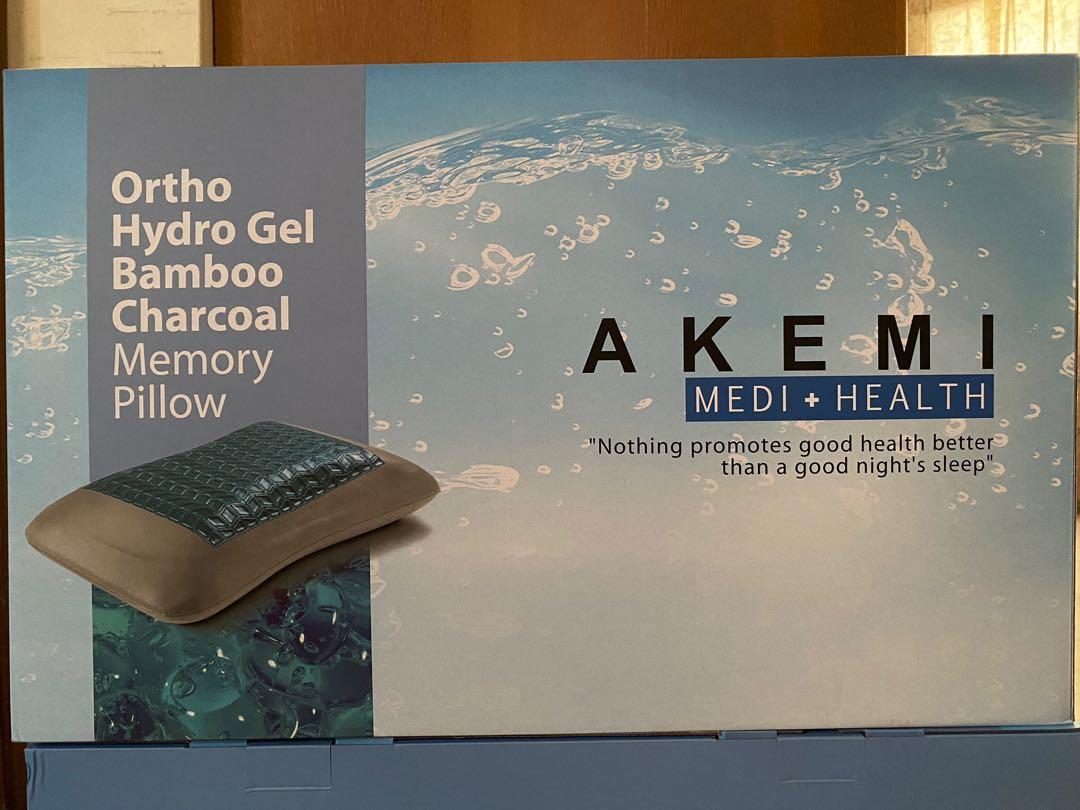 AKEMI M H Contour Hydro Gel Bamboo Charcoal Memory Pillow