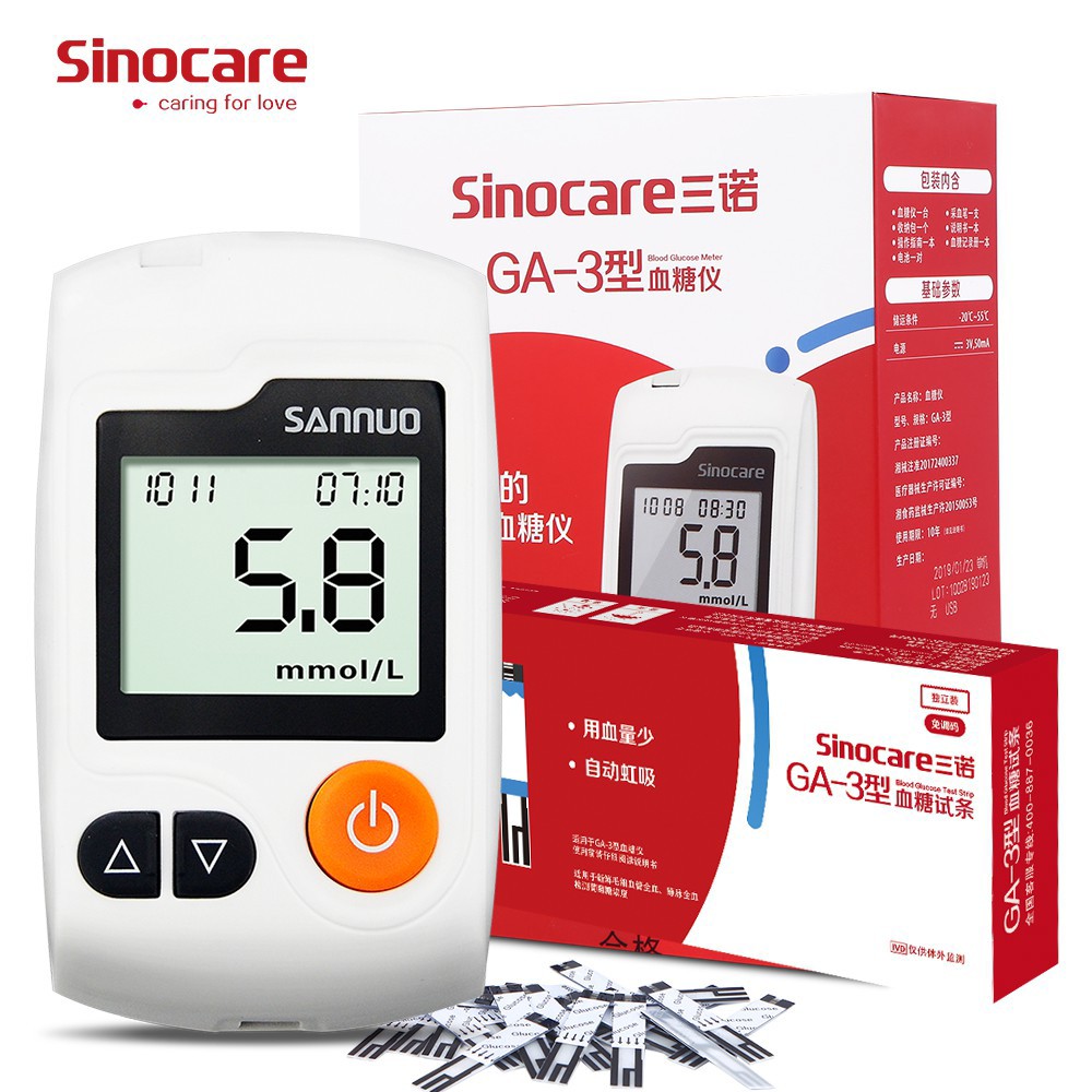 Alat Check Gula Glucometer Sinocare Ga3 Full Set Electronics Others On Carousell