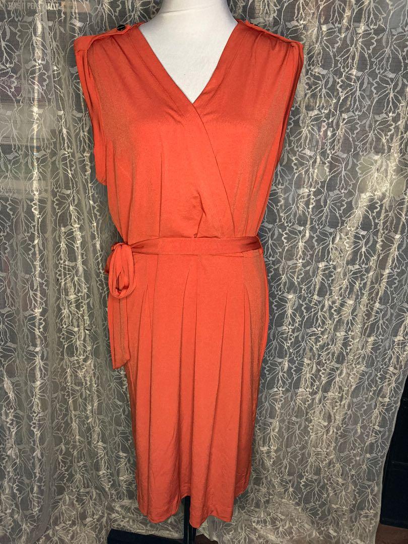 banana republic orange dress