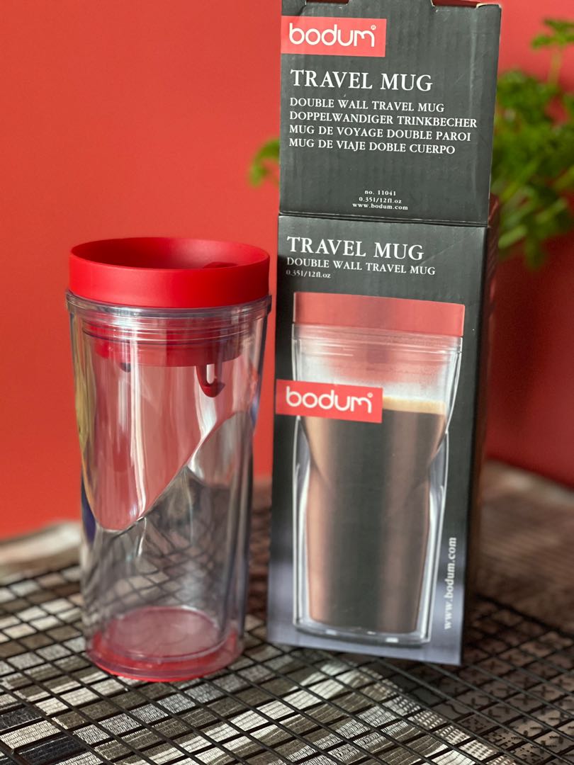 Bodum Travel mug RED, Living, Kitchenware & Tableware, & Tea Tableware on Carousell