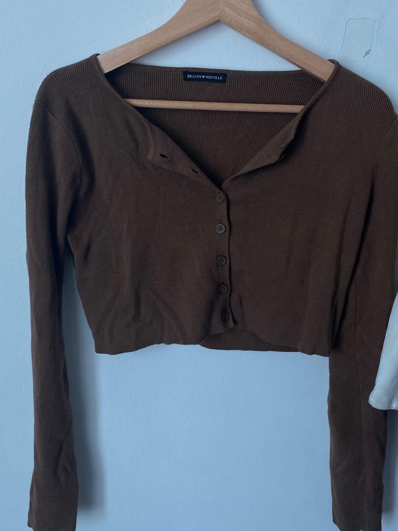 brandy brown cardigan