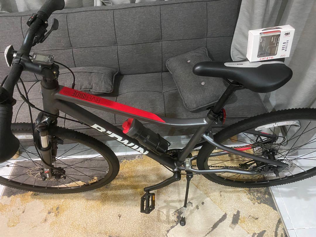 Btwin Riverside 500 hybrid bike cateye velo wireless Sports