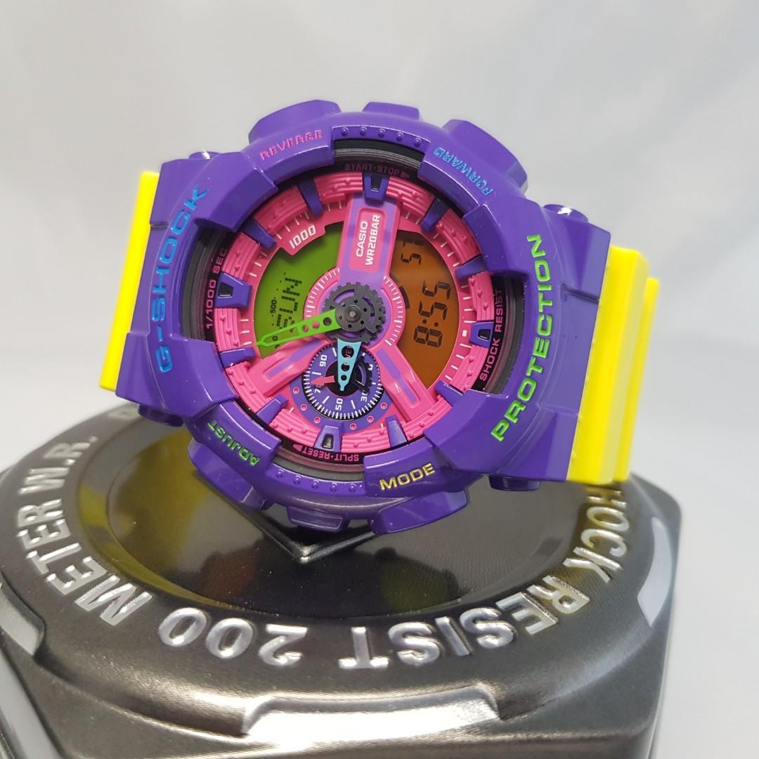 G shock clearance purple yellow