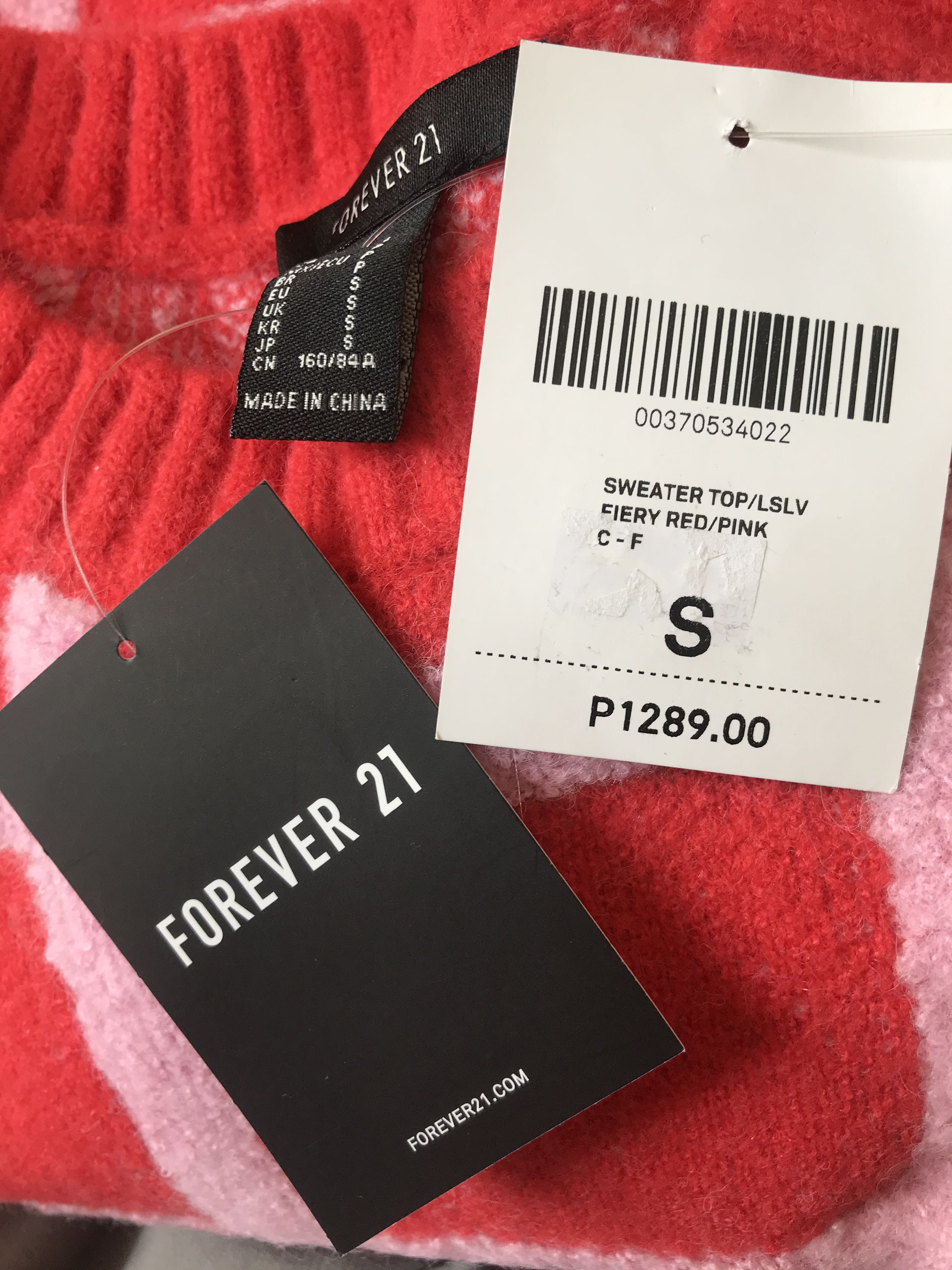 sweater top lslv forever 21